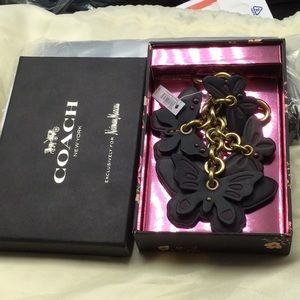 NWT Coach boxed butterfly keyfob bag charm